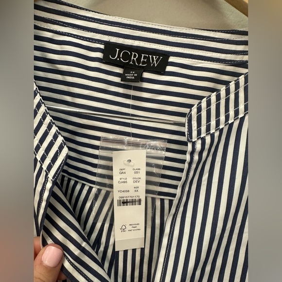 NWT! J.Crew Delilah dress in striped classic cotton poplin.Women’s Size 3X. $148 - Picture 6 of 10